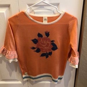Wildflowers Girls Floral Light Sweater Size 12